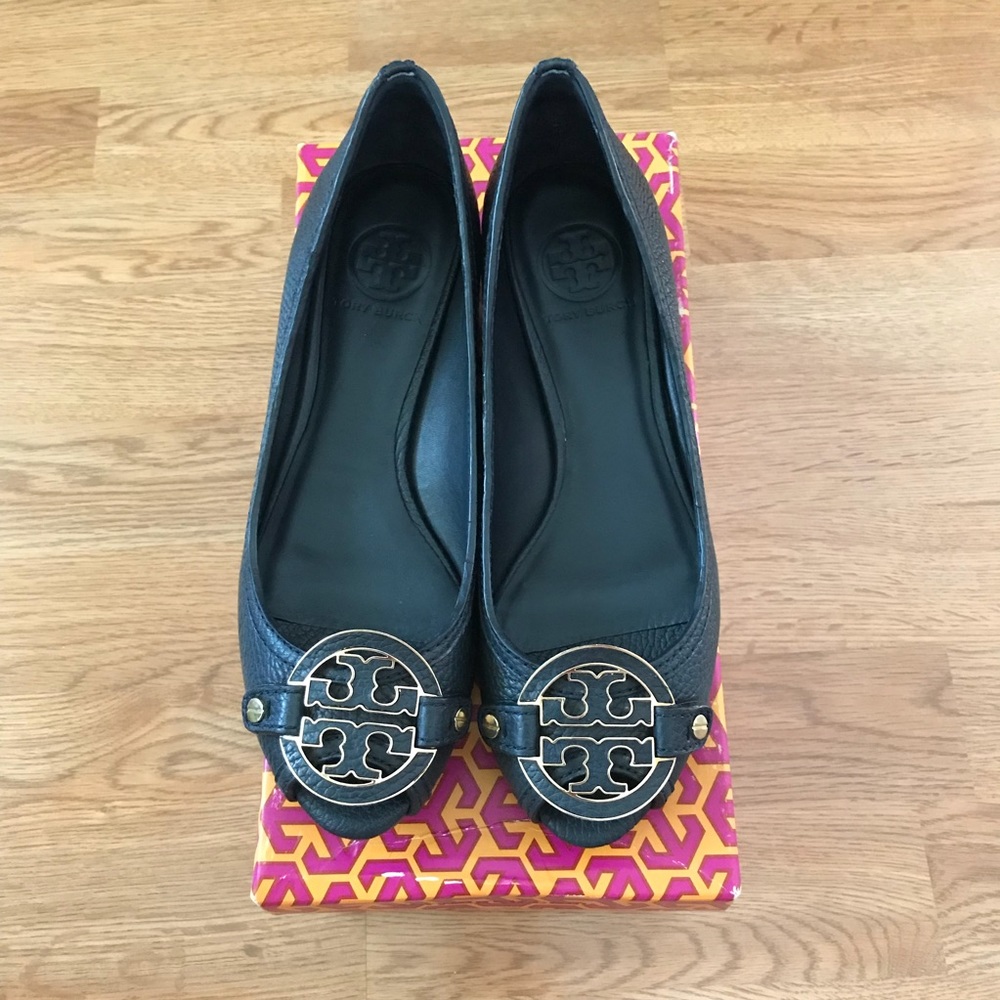 Tory Burch Navy Wedges
